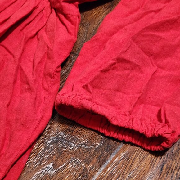 Vintage cotton red dress - Picture 4 of 4